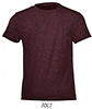 Camiseta Infantil Ajustada Regent - Color Oxblood Jaspeado